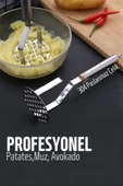 Zhlhome Patates Ezici 304 Paslanmaz Çelik Havuç Muz Avokado Ezici thumbnail 1