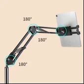 Zhltools 360 Derece Ayarlanabilir Teleskopik Metal Telefon - Tablet Tutucu Stand thumbnail 5