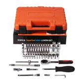 Sepetinegelsin Kutulu 53 Parça Lokma Takımı Araç Tamir Seti Cırcırlı Lokma Seti Takımı thumbnail 3