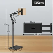 Zhltools 360 Derece Ayarlanabilir Teleskopik Metal Telefon - Tablet Tutucu Stand thumbnail 6