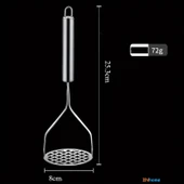 Zhlhome Patates Ezici 304 Paslanmaz Çelik Havuç Muz Avokado Ezici thumbnail 2