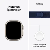 Apple Watch Ultra 2 GPS + Cellular, 49 mm Natürel Titanyum Kasa ve Mavi Trail Loop - M/L - 4