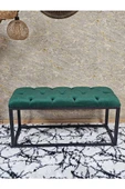 Siyah Boyalı Diktörtgen 100 cm x 40 cm Oturak Puf - Bench - Makyaj Oturağı - Oturak Yeşil Renk 100 x 40 Boyut/Ebat thumbnail 4