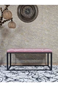 Siyah Boyalı Diktörtgen 100 cm x 40 cm Oturak Puf - Bench - Makyaj Oturağı - Oturak Pembe Renk 100 x 40 Boyut/Ebat thumbnail 2