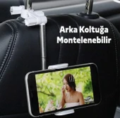 Zhltools Araç İçi Dikiz Aynası Telefon Tutucu Teleskopik Telefon Tutacağı Beyaz thumbnail 7