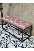 Siyah Boyalı Diktörtgen 100 cm x 40 cm Oturak Puf - Bench - Makyaj Oturağı - Oturak Pembe Renk 100 x 40 Boyut/Ebat thumbnail 1