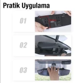 Zhltools SD-2415 Kavisli Dışbükey Geniş Açılı Araç Dikiz Aynası 299x90mm thumbnail 6