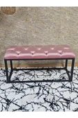 Siyah Boyalı Diktörtgen 100 cm x 40 cm Oturak Puf - Bench - Makyaj Oturağı - Oturak Pembe Renk 100 x 40 Boyut/Ebat thumbnail 4