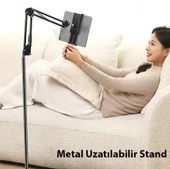 Zhltools 360 Derece Ayarlanabilir Teleskopik Metal Telefon - Tablet Tutucu Stand thumbnail 4