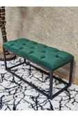 Siyah Boyalı Diktörtgen 100 cm x 40 cm Oturak Puf - Bench - Makyaj Oturağı - Oturak Yeşil Renk 100 x 40 Boyut/Ebat thumbnail 1