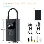 Zhltools ST-5522 Şarjlı lastik şişirme hava kompresör pompası 12V LED ışıklı thumbnail 5