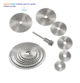 Sepetinegelsin Metal 6 Parça Mini Matkap Ucu Ahşap Kesme Yuvarlak Çelik Bıçak Disk Testere Seti Kiti thumbnail 1