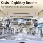 Zhltools SD-2415 Kavisli Dışbükey Geniş Açılı Araç Dikiz Aynası 299x90mm thumbnail 3