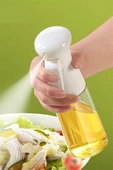 Çok Amaçlı Cam Şişe Püskürtmeli Dağıtıcı Yağdanlık Limonluk Sirke Sosluk Spreyi Beyaz - 9
