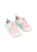 Gezer Yazlık Keten Kız Çocuk Cırtlı Ayarlanabilir Ayakkabı Pembe-mint Yeşili Pembe - Mint Yeşili - 1