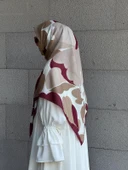 Pamuklu Vera Desen Eşarp-Bordo - 4