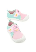 Gezer Yazlık Keten Kız Çocuk Cırtlı Ayarlanabilir Ayakkabı Pembe-mint Yeşili Pembe - Mint Yeşili - 2