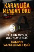 Başa Takılan LED Güçlü Arama Feneri 46 Saat Çalışma Süresi 3 Modlu - 5