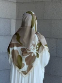 Pamuklu Vera Desen Eşarp-Vizon/Haki - 3