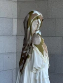 Pamuklu Vera Desen Eşarp-Vizon/Haki - 4