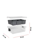 1,75 L Şeffaf Saklama Kutusu & Organizer Düzenleme Kutusu thumbnail 6