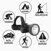 Başa Takılan LED Güçlü Arama Feneri 46 Saat Çalışma Süresi 3 Modlu - 2