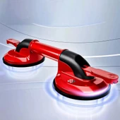 100 Kg Çiftli Vakumlu Alüminyum Vantuz Tutucu Cam Fayans Mermer Metal Ahşap Taşıma Aparatı thumbnail 2