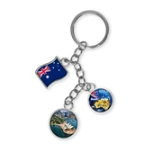 Avustralya Üçlü Epoksi Metal Çift Taraflı Damla Anahtarlık Australia thumbnail 1