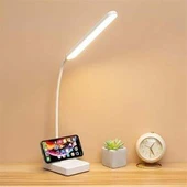 İnce Uzun USBli Dokunmatik 3 Kademeli 360 Derece Özel Göz Korumalı led Lityum Masa Lambası thumbnail 1