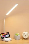 İnce Uzun USBli Dokunmatik 3 Kademeli 360 Derece Özel Göz Korumalı led Lityum Masa Lambası thumbnail 7