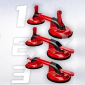 100 Kg Çiftli Vakumlu Alüminyum Vantuz Tutucu Cam Fayans Mermer Metal Ahşap Taşıma Aparatı thumbnail 4