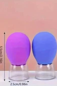 Vakum Emiş Masaj Kupaları – Yüz, Boyun, Çene, Kas & Eklem İçin Elektriksiz Masaj Aleti, Taşınabilir Çok Amaçlı Güzellik Aracı (Mor/Pembe/Mavi) thumbnail 3