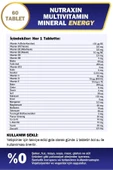 NUTRAXİN Multivitamin Mineral Energy Tıredness Fatıgue 2X60 Tablet thumbnail 2