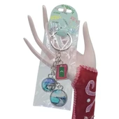 Maldivler Üçlü Epoksi Metal Çift Taraflı Damla Anahtarlık Maldives thumbnail 2