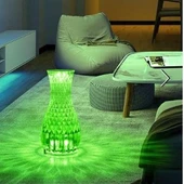 Sürahi Model USB Şarjlı Kumandalı 16 Farklı Işık Modlu Masa Üstü Kristal Akrilik Lamba Led - 4