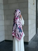 Pamuklu Soft Lotus Desen Şal-Şeker Pembe - 2