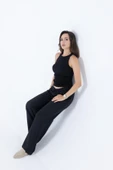 Fitilli Regular Fit Normal Kalıp Siyah-Gri-Beyaz Bisiklet Yaka Sıfır Kol Pamuklu 3'lü Kadın Atlet - 6