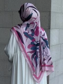 Pamuklu Soft Lotus Desen Şal-Şeker Pembe - 1