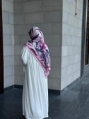 Pamuklu Soft Lotus Desen Şal-Şeker Pembe - 5