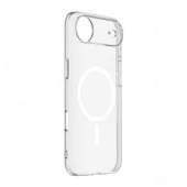 Apple iPhone 17 Air Kılıf Zore M-safe Şarj Özellikli Şeffaf Kamera Çerçeveli Porto Kapak - 2