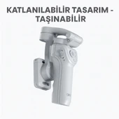 Otomatik Yüz Takipli Telefon Gimbal 330 Döner, Tripod Destekli, Profesyonel Video Çekim Sabitleyici - 4