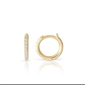 Halka Yarım Tur Altın Küpe - 1