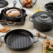 Schafer Guss Chef Döküm Sahan Çift Kulplu 19 Cm 1 Parça-Gri - 2