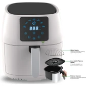 Wiami Airfryer 4.5 L Hava Fritözü Beyaz V2 thumbnail 3