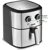 Wiami 6.5 Lt Retro Yağsız Hava Fritözü TTAF-500MS Retro Airfryer 6.5lt thumbnail 1
