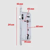 Yale Dış Kapı ve Oda Kapısı Barelli Silindirli Kapı Kolu 45x85 mm 3 Anahtarlı Dayanıklı Metal Kilit thumbnail 3