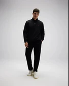 Ellesse EM580-BK Erkek Yarım Fermuarlı Siyah Sweat - 12