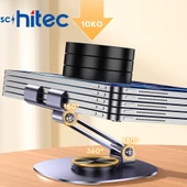 Schitec 360° Dönebilen Masa Üzeri Metal Telefon ve Tablet Tutucu Stand Gri thumbnail 4