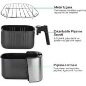 Wiami 6.5 Lt Retro Yağsız Hava Fritözü TTAF-500MS Retro Airfryer 6.5lt thumbnail 3