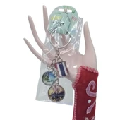 Tayland Üçlü Epoksi Metal Çift Taraflı Damla Anahtarlık Thailand thumbnail 2